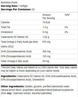 Super DHA 500 | Des capsules de gel calamari 30 de qualité alimentaire