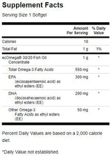 Super EPA Ecemega Fish Huile 100 Capsules de gel