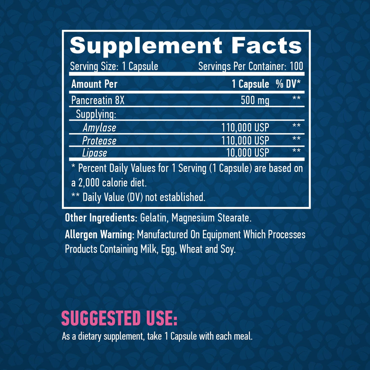 Enzymes super pancréas/100caps.