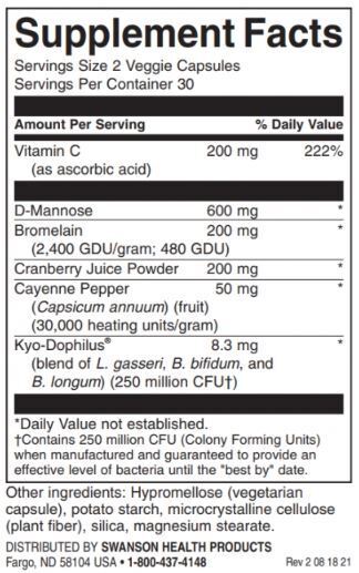 Supplément pour la santé des voies urinaires - 60 capsules