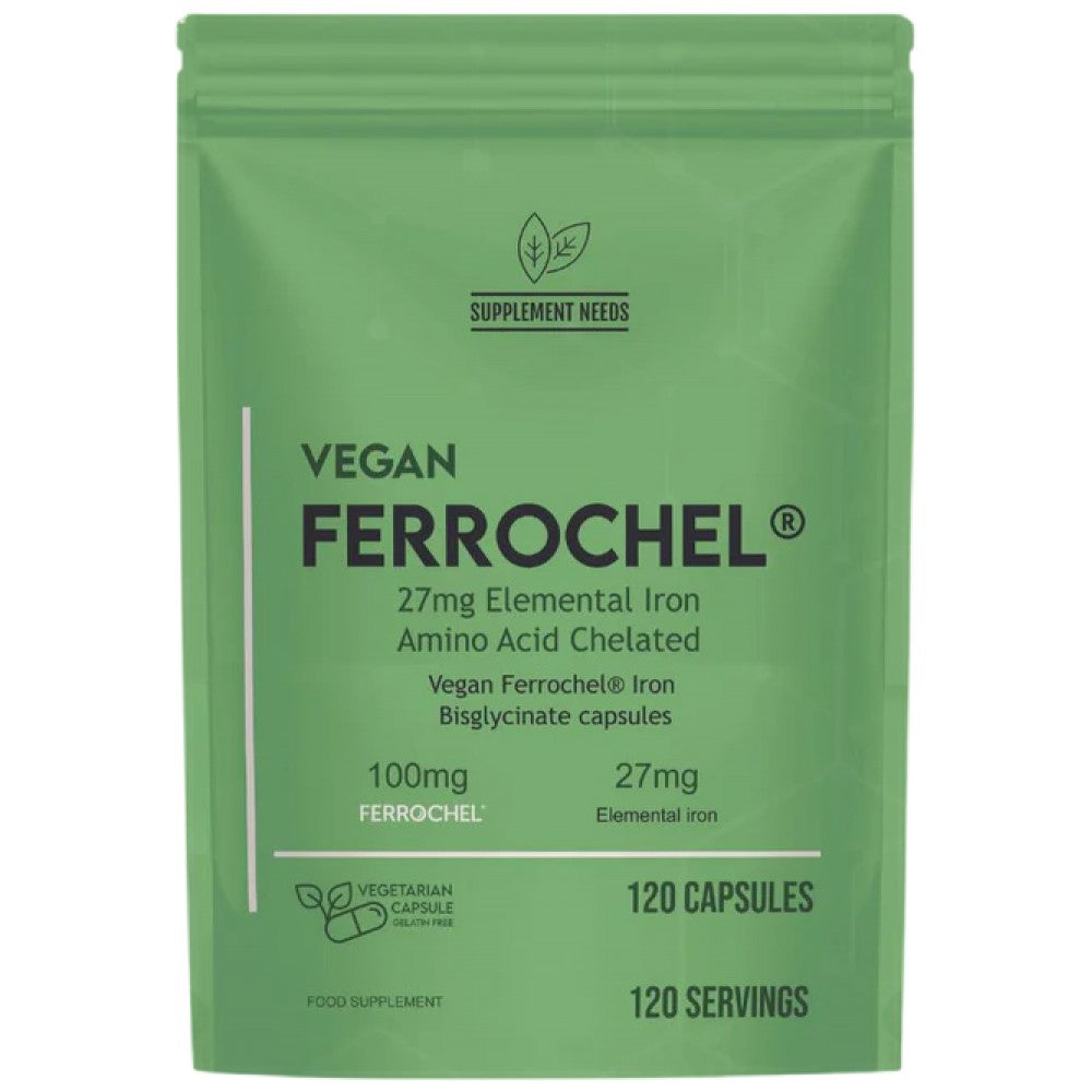 Ferrochel végétalien | Fer chélé 27 mg - 120 capsules