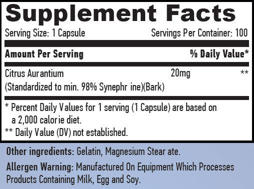 Synéphrine 20 mg./100 Caps.