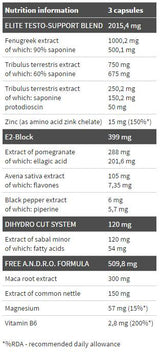 T-100 Hardcore Elite Andro Male - 120 capsules