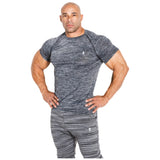 T-shirt masculin avec manches courtes/t-shirt 01 LM compression gris foncé