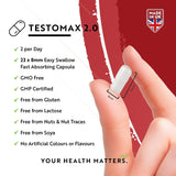 TESTOMAX™ 2.0 /210 gélules, 105 jours/ avec Ashwagandha KSM 66®, CoQ10 &amp; Racine de Maca <tc>Nutravita</tc>