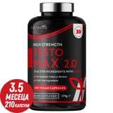 TESTOMAX™ 2.0 /210 gélules, 105 jours/ avec Ashwagandha KSM 66®, CoQ10 &amp; Racine de Maca <tc>Nutravita</tc>