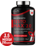 TESTOMAX™ 2.0 /210 gélules, 105 jours/ avec Ashwagandha KSM 66®, CoQ10 &amp; Racine de Maca <tc>Nutravita</tc>