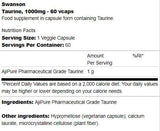 Taurine 1000 mg 60 capsules