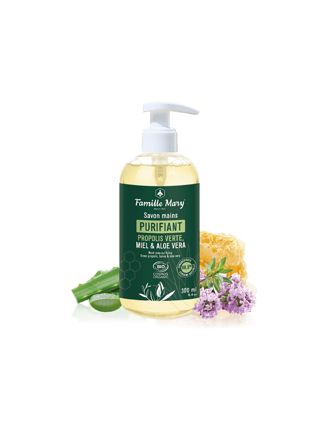 Savon à main liquide avec propolis vert, miel et aloe vera, 300 ml