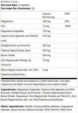 Prise en charge du test | avec Ashwagandha et Shilajit - 120 capsules
