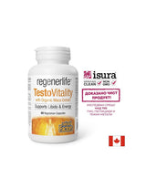 Testovitality RegenerLife ™ Men's Formula - testostérone, énergie et vitalité masculine, 60 capsules