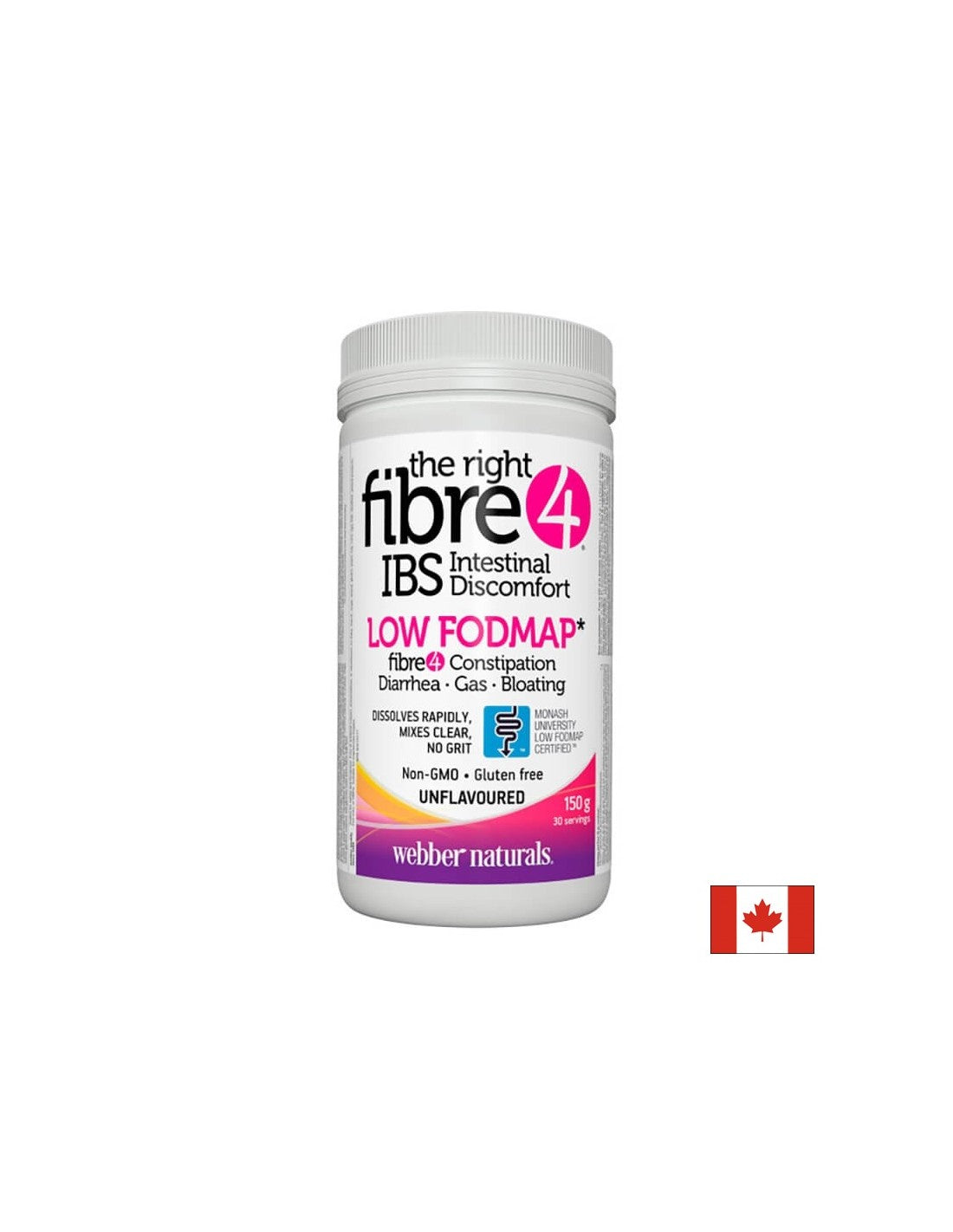 Fibres solubles alimentaires - La fibre droite 4 IBS inconfort intestinal, 150 g de poudre