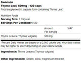 Feuille de thym 500 mg 120 capsules