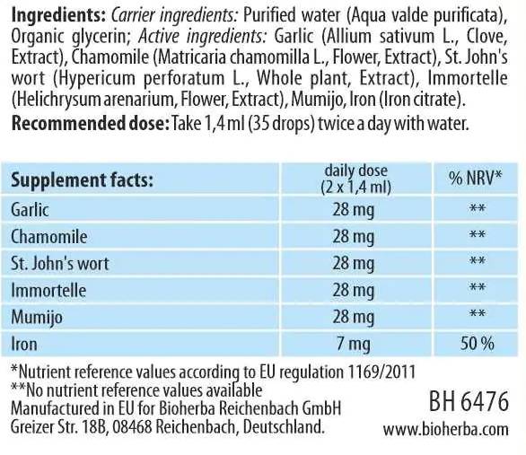 La teinture de vie tibétaine gouttes avec propolis et mumio - 100 ml