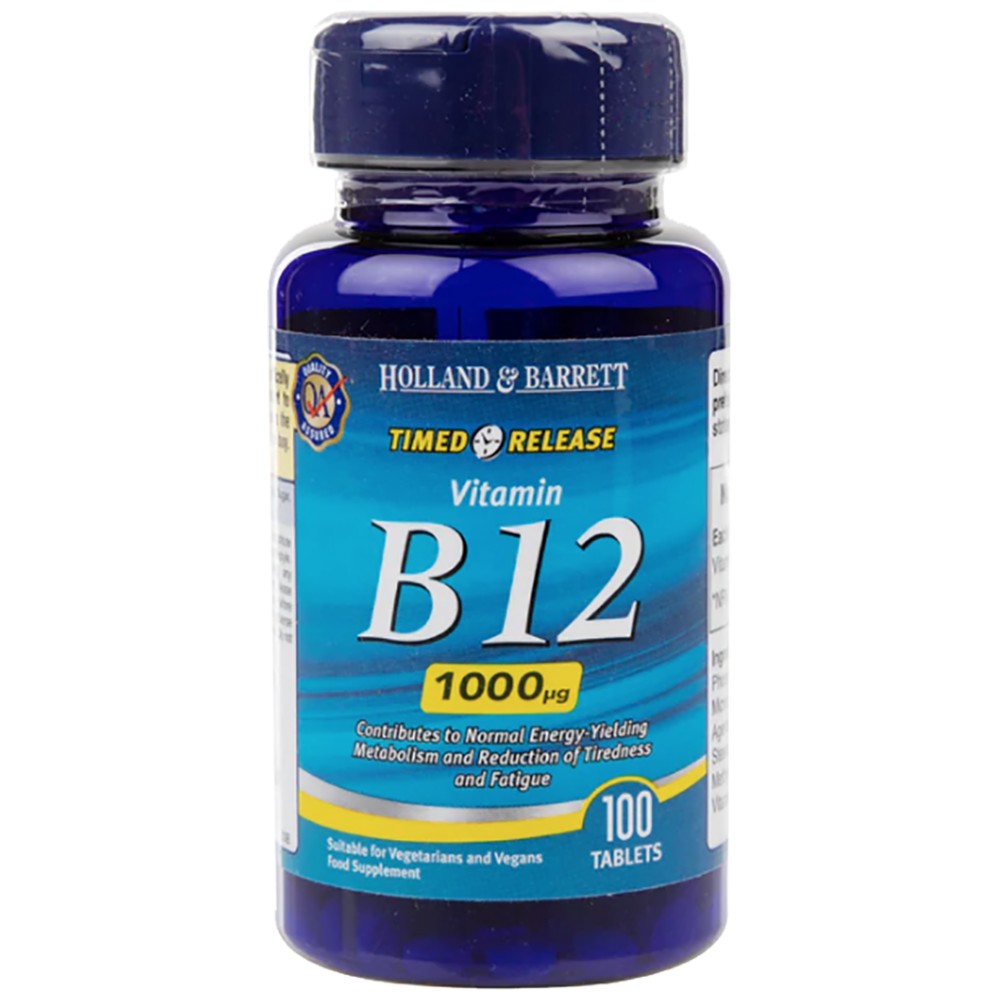 Vitamine B12 Cyanocobalamin 1000 MCG/Sélection de chronométrage - 100 comprimés