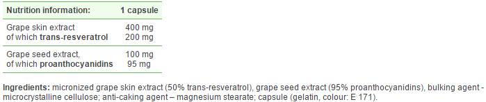 Trans resvératrol 200+ - 30 capsules