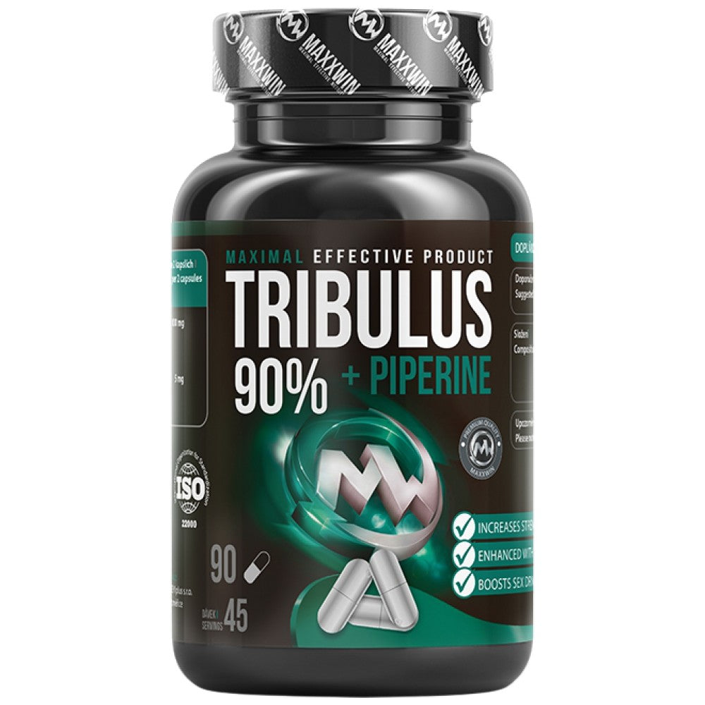 Tribulus 90% + pipérine - 90 capsules