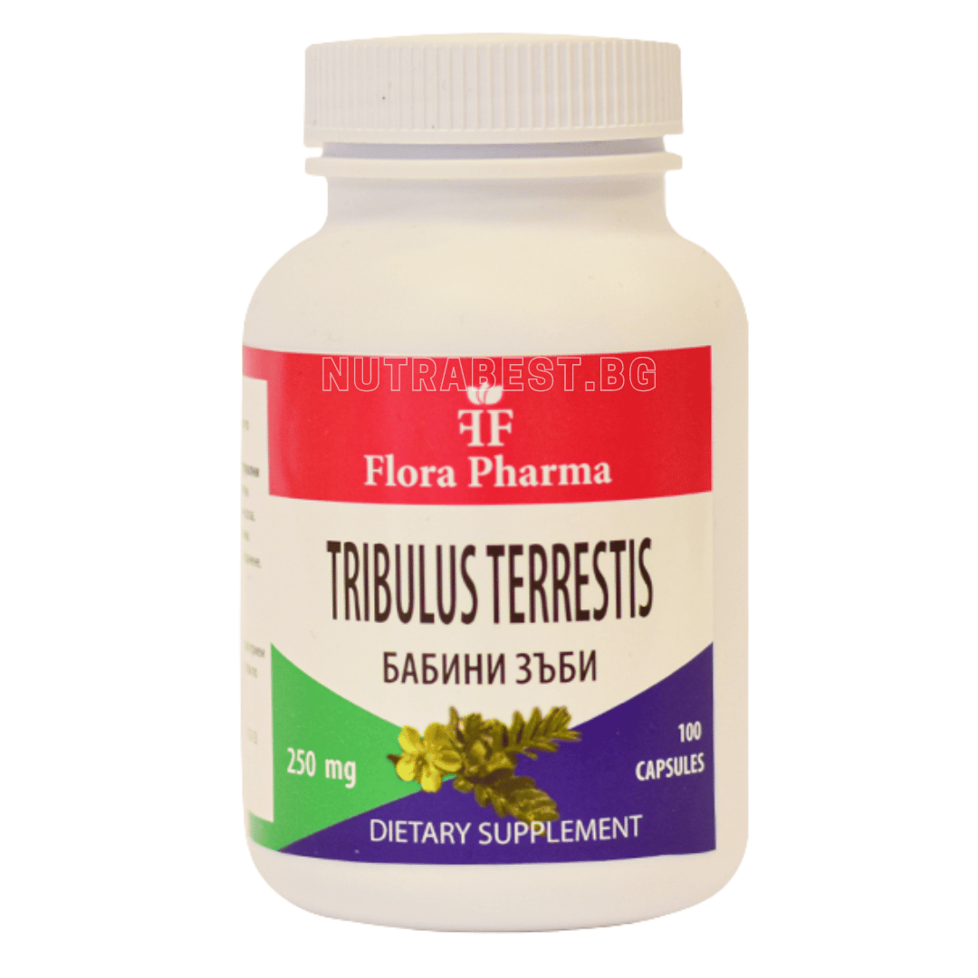 Tribulus terrestris 750 mg (dents de grand-mère)/100 capsules, 33 doses/Flora Farma