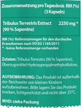 Tribulus terrestris | 90% saponines - 90 capsules