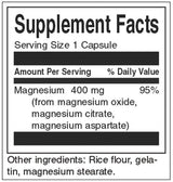 Complexe triple magnésium 400 mg - 30 capsules