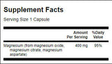 Complexe triple magnésium 400 mg - 300 capsules