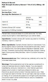 Triple résistance Concentré de canneberge 400 mg - 60 comprimés