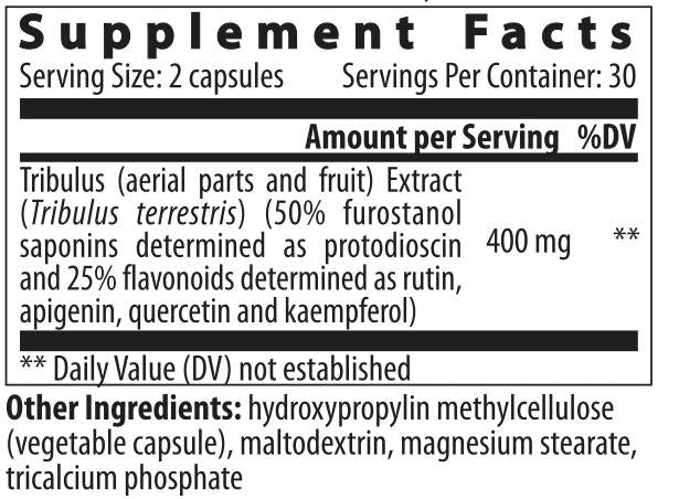 Tristam | Tribulus bulgare avec 50% de saponines de furostanol 200 mg - 60 capsules