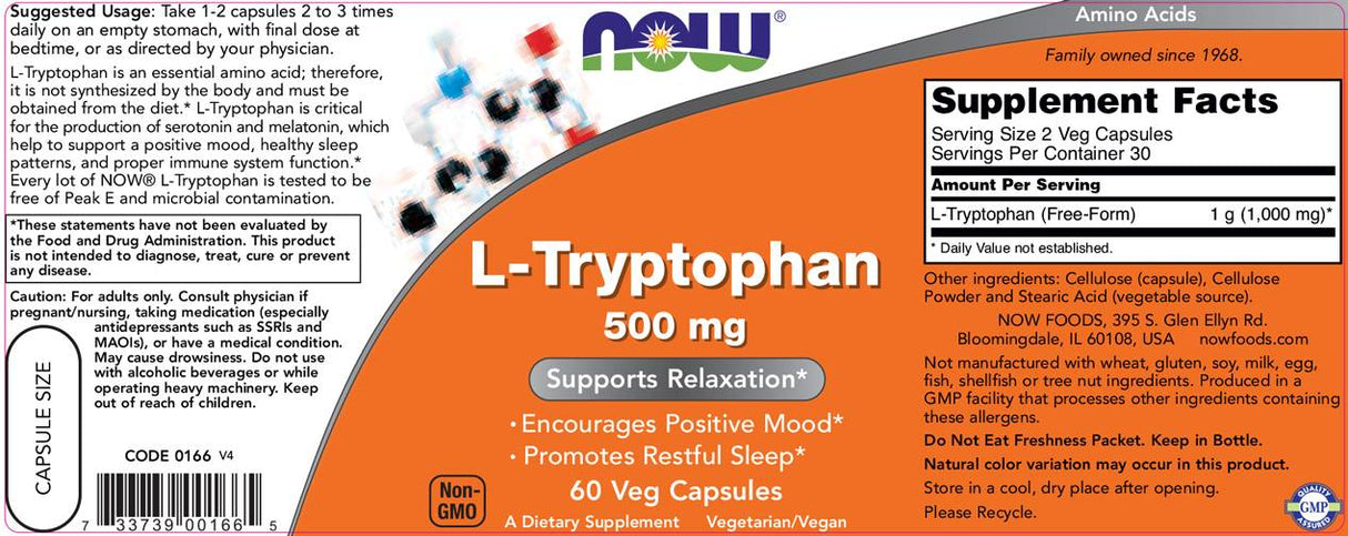 Tryptophane 500 mg - 60 capsules