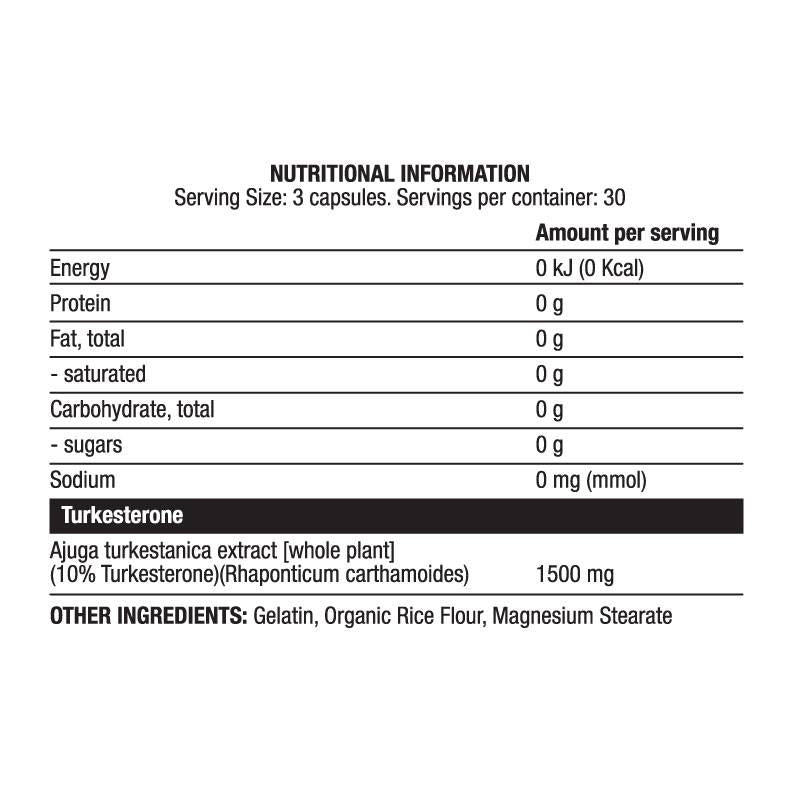 Turk 1500 mg | Turkesterone Extrait 10% - 90 capsules