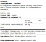 Rhubarbe de dinde 500 mg 100 capsules