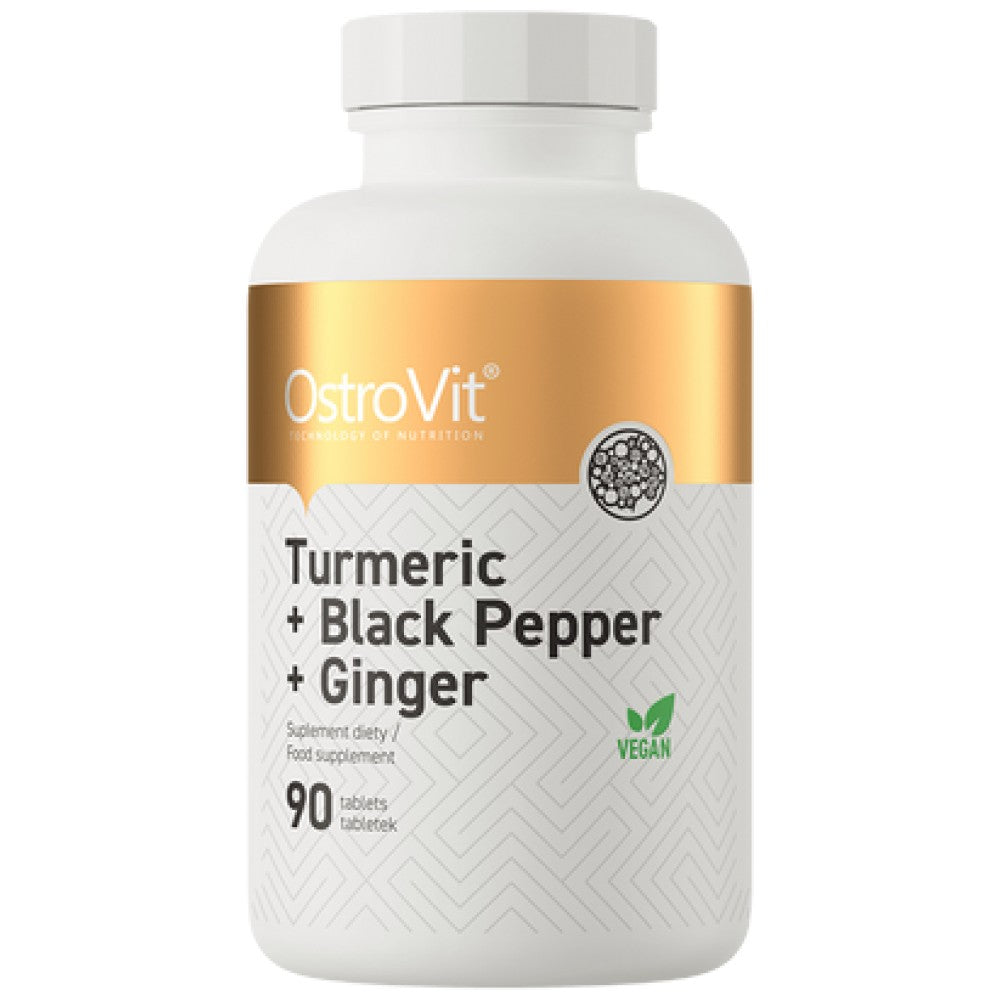 Curcuma + poivre noir + comprimés de gingembre 90