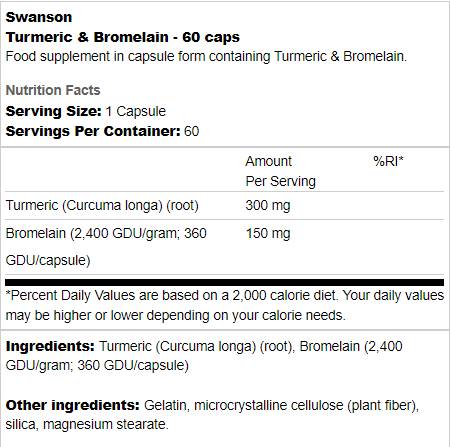 Curcuma et Bromelain 60 capsules