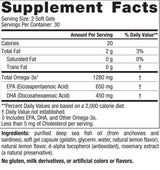 Omega ultime 1280 mg - 180 capsules de gel