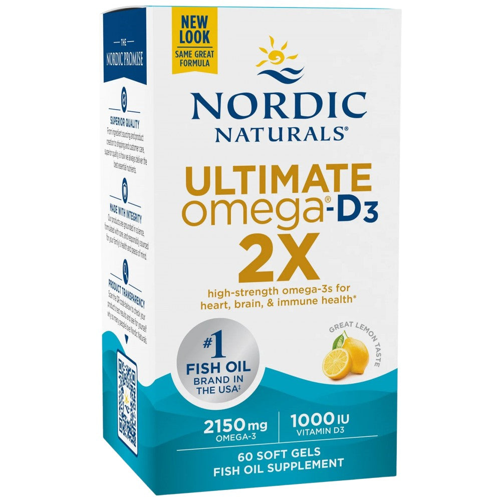 Ultime Omega 2x 2150mg | Avec vitamine D3 - 60 capsules de gel
