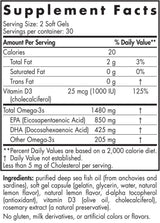 Ultime Sport Omega-D3 1480 mg - 60 capsules de gel