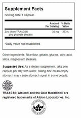 Capsules ultra albion chélatées de zinc 30 mg 90