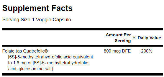 Ultra folate 800 mcg - 30 capsules
