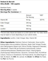 Ultra KLB6 | Vare, lécithine, b6 et vinaigre de cidre - 100 capsules