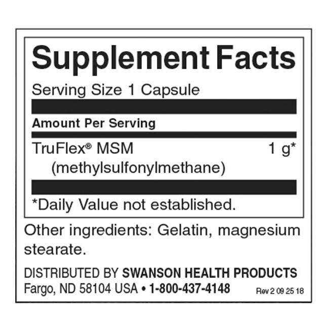 Ultra MSM 1000 mg - 240 capsules