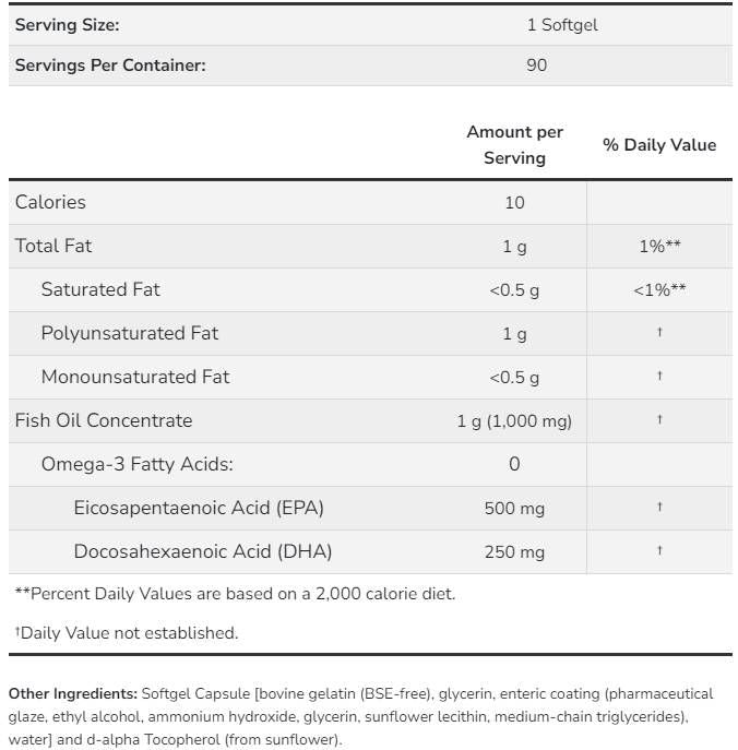 Capsules de gel Ultra Omega 3 - 90