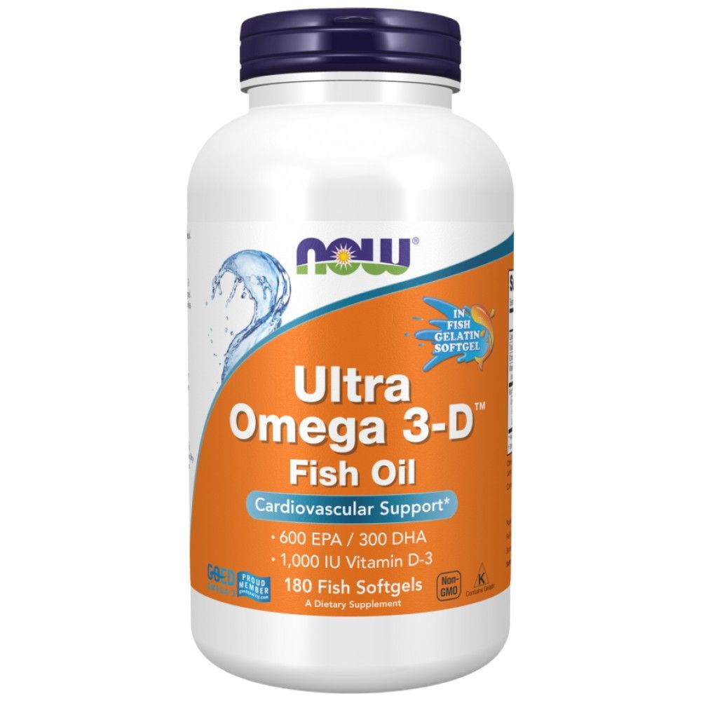 Ultra Omega 3-D avec de la vitamine D-3 - 180 capsules de gel