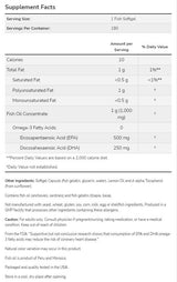 Ultra Omega 3 | Gélatine de poisson Gélates soft - 180 Gentes souples
