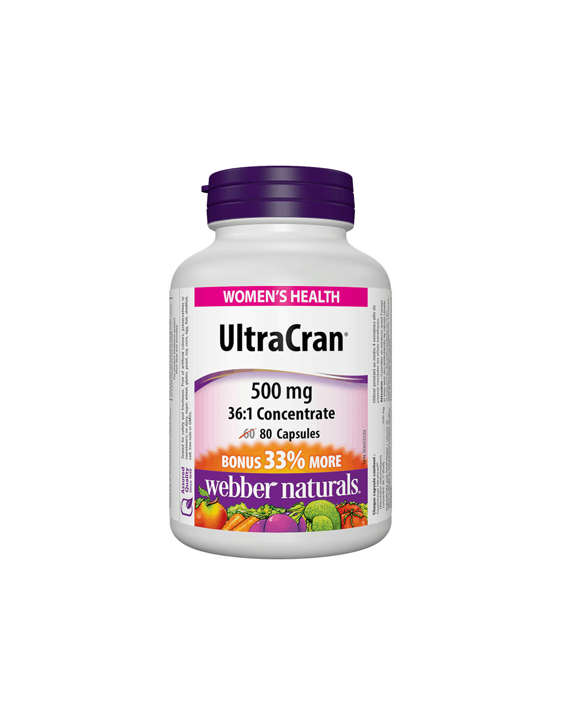 Ultracran®/Cranberry 36: 1 Concentré 500 mg x 80 capsules