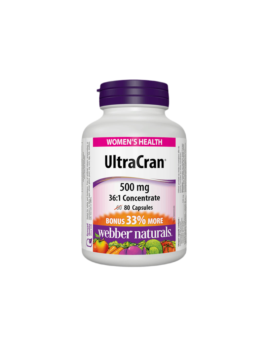 Ultracran®/Cranberry 36: 1 Concentré 500 mg x 80 capsules