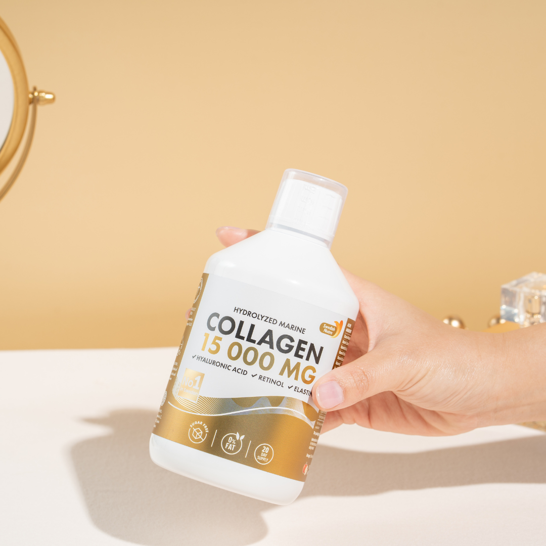 Collagène de poisson 15 000 mg avec du rétinol, Hyaluron, Elastin - 500 ml