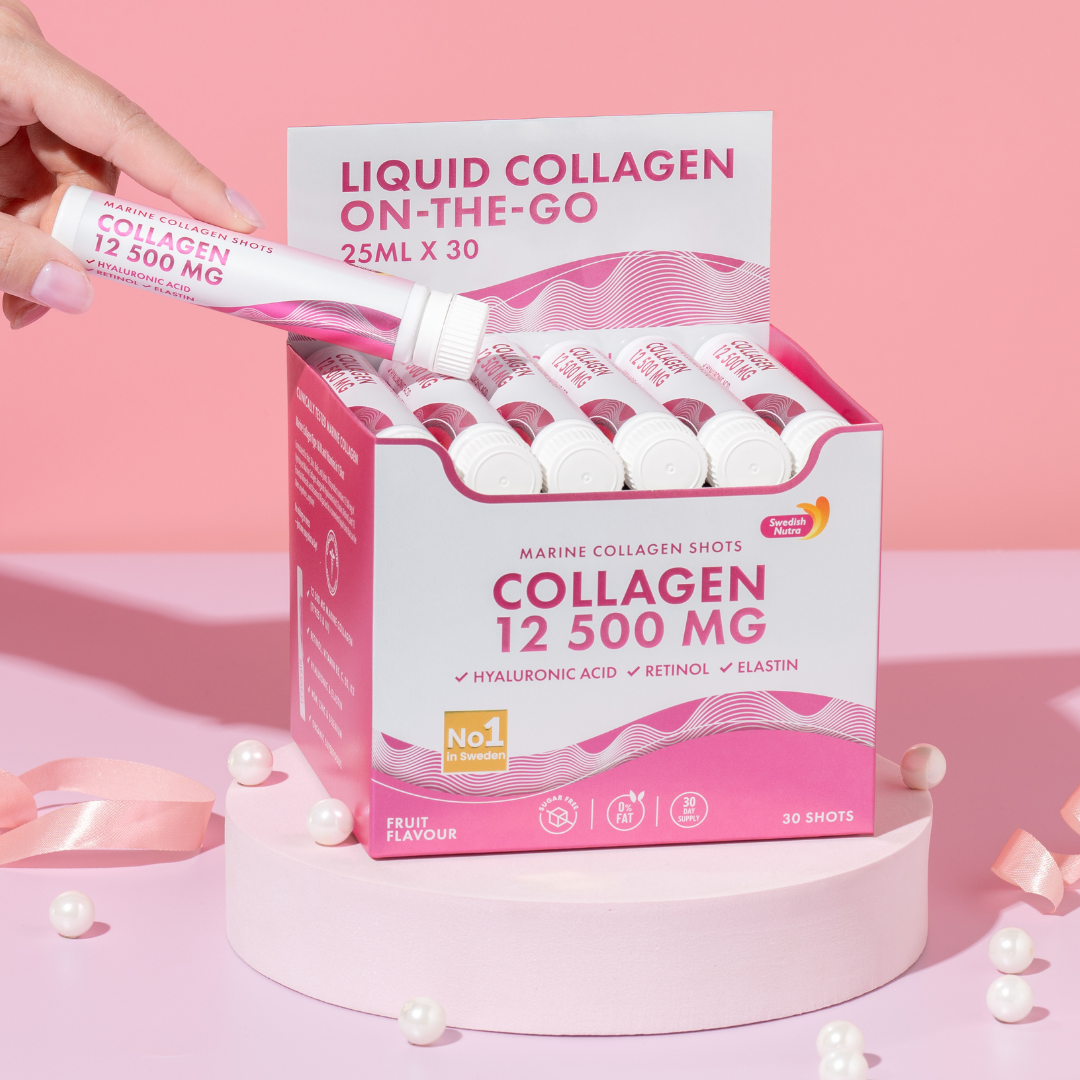 Collagène de poisson 12 500 mg avec du rétinol, de l'élastine et de l'acide hyaluronique - 30 x 25 ml