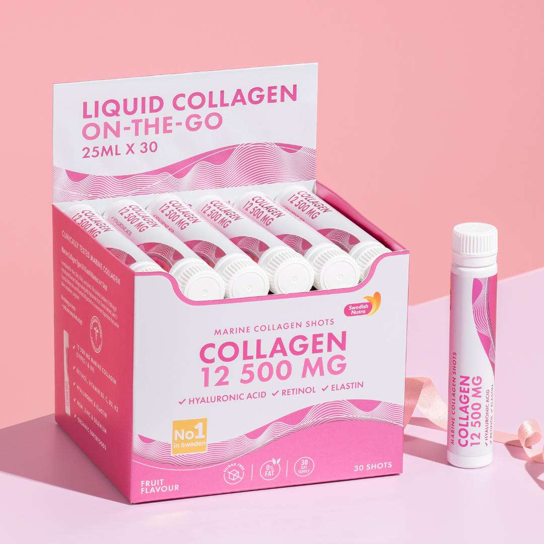 Collagène de poisson 12 500 mg avec du rétinol, de l'élastine et de l'acide hyaluronique - 30 x 25 ml