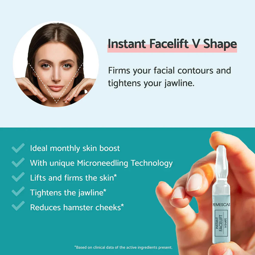 Remesacar ampoules pour le levage instantané et le contour facial en forme de V 5x2 ml
