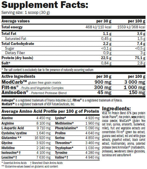Protéine Vegefiit - 2,00 kg