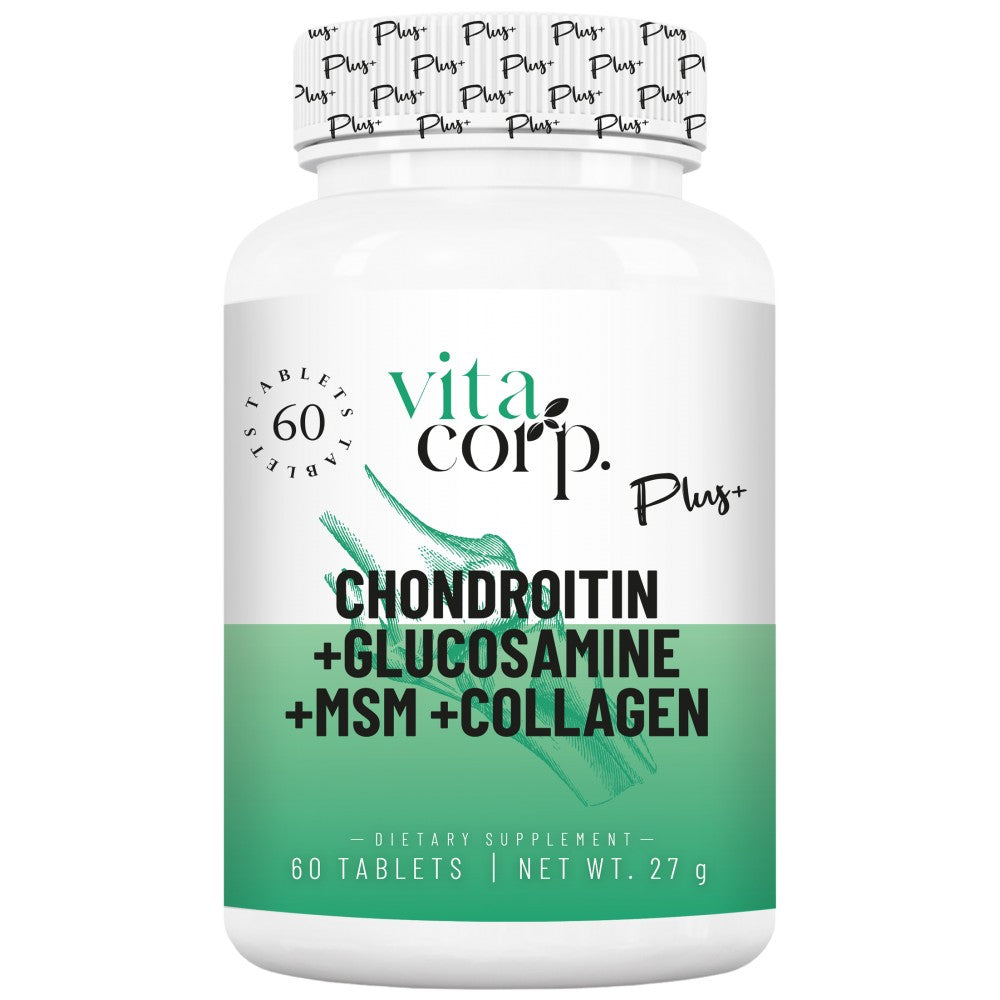 Chondroïtine + glucosamine + msm + collagène - 60 comprimés